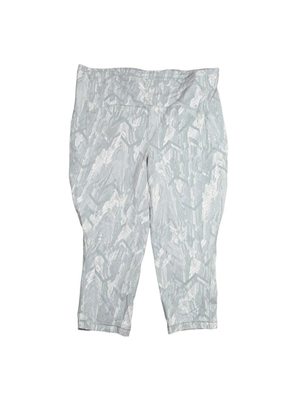 Lululemon Swift Speed High-Rise Crop 21" Leggings Size 18 Silver Blue White